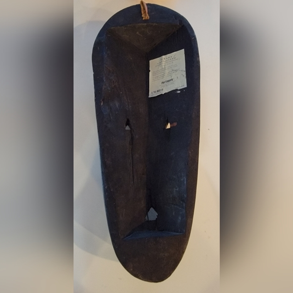 Vtg Pier 1 Ghana Collection Fank Ceremonial Mask, Hand carved wood 15" Pre-owned - Picture 2 of 6